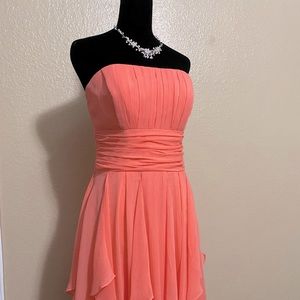 David’s bridal strapless high quality dress.